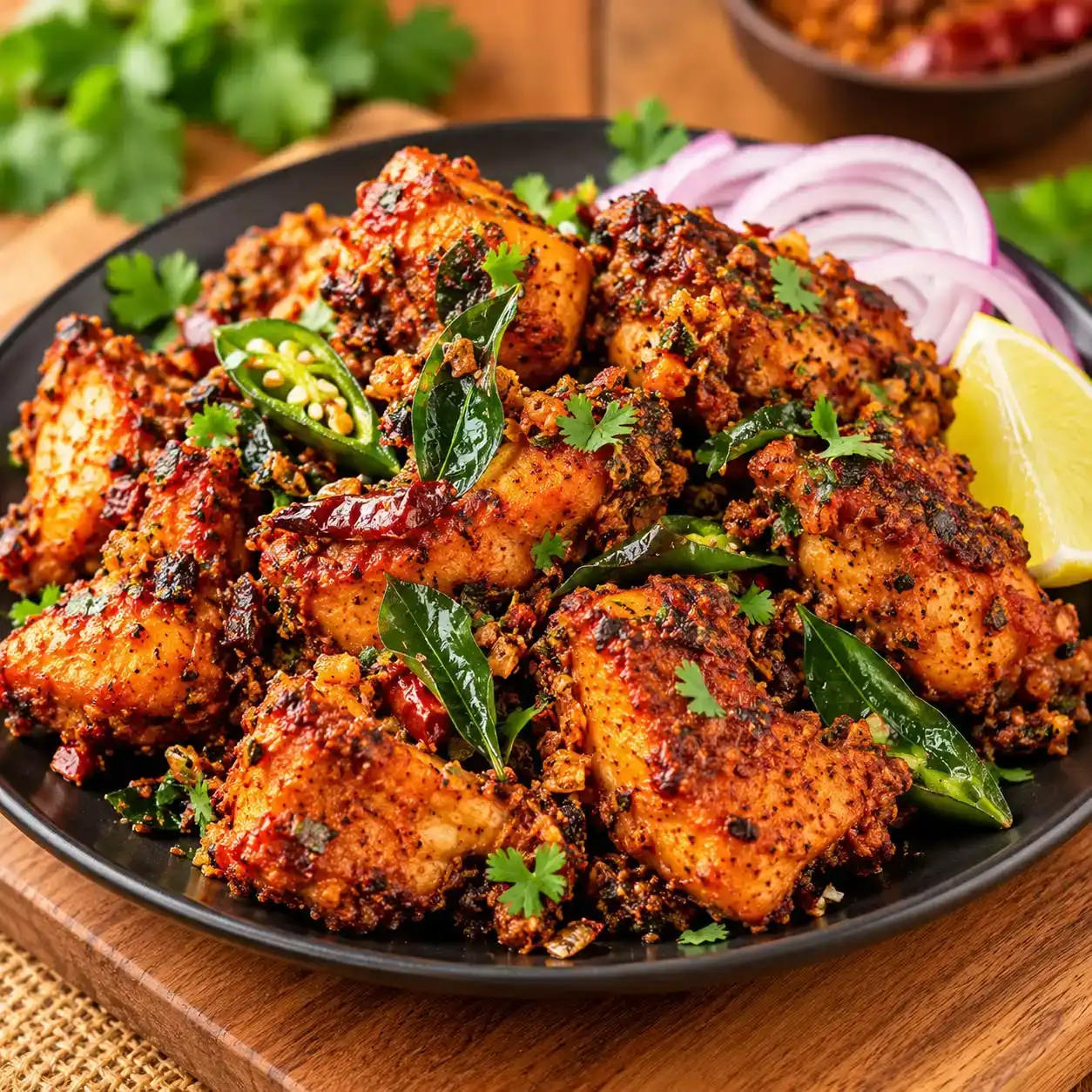 Monagadu Kodi Vepudu — Experience the bold flavors of Monagadu Kodi Vepudu at Apna Bazar - Eatery